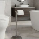 Freestanding Toilet Paper Holder And Brush Set