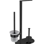 Freestanding Toilet Paper Holder And Brush Set