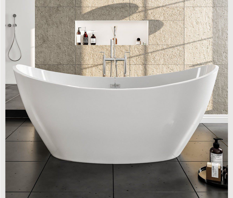 SKY-T Modern Oval Freestanding Bathtub