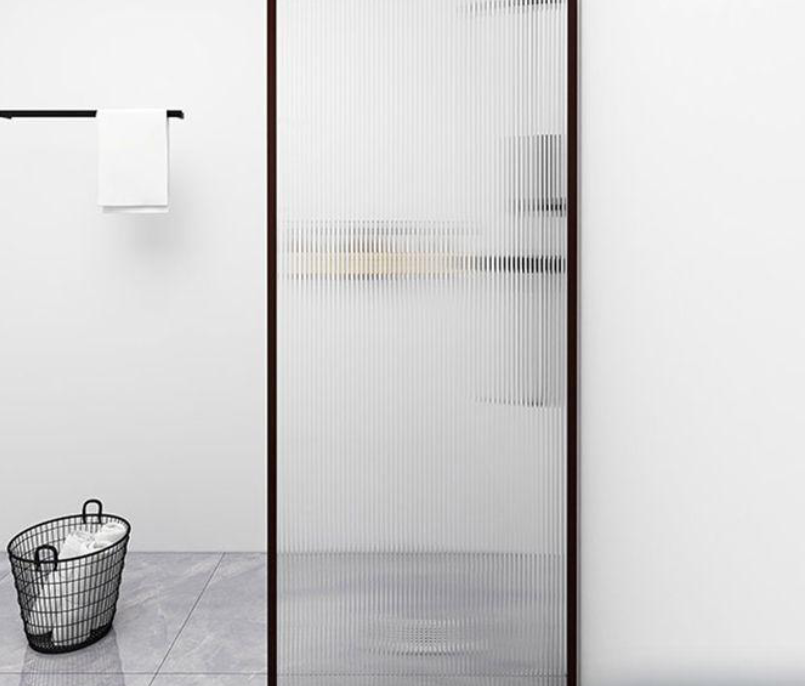 Framed Fluted Glass Shower Screen