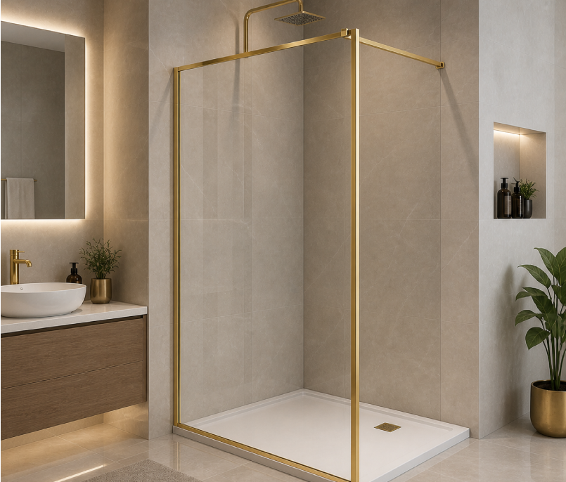 Luxury Gold Shower Screen